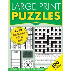 (英文圖書) Large Print Puzzles: Featuring large print solutions 平裝版, Createspace Independent Pub..., 英文