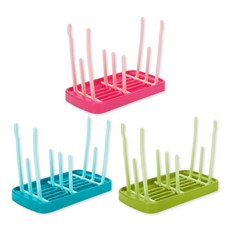 可折疊瀝水奶瓶架 奶瓶收納晾乾架 嬰兒奶瓶瀝水架, 藍色