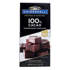 Ghirardelli 鷹牌 優質巧克力棒, 無糖濃可可, 1盒, 113.5g