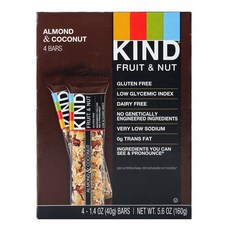 KIND 杏仁椰子堅果棒, 4入, 40g