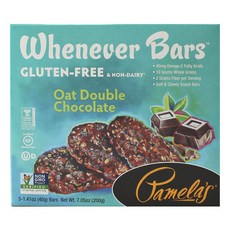 PAMELA'S PRODUCTS 無麩質巧克力棒 燕麥雙巧克力 5 包, 1盒, 200g