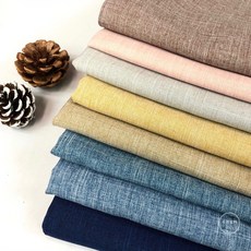 布想出門 雙色仿麻紗布料：輕薄透氣、抗皺快乾手作古布，多色可選, DT75莫蘭迪藍,碼