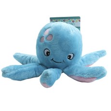Zippypaws Gruntus Oscar 章魚狗毛絨玩具, 1個, 藍色+粉色