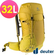deuter FUTURA 32L 透氣網架背包, 深藍/水藍,薑黃色