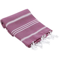 OLIVE&LINEN 博德魯姆土耳其手工廚房毛巾廚房毛巾 102 x 61 x 0.26 cm, 1個, 紫紅色