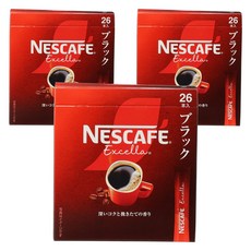 NESCAFE 雀巢咖啡 日本EXCELLA即溶黑咖啡, 3個, 26件