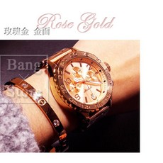 瑪莎莉 大錶盤三眼時裝腕錶