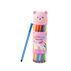 Anc 旺彩 兒童盒裝油畫棒 12/18/24/36色 美術畫畫蠟筆, 粉熊水洗彩色筆,36色