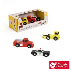 【德國 classic world 客來喜經典木玩】 小幫手服務車組 20252, 單一規格, Multicolor