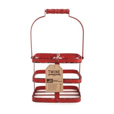 TWINE 鄉村農舍酒瓶架酒架, 1個, 紅色的