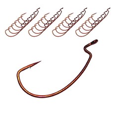 gamakatsu 軟蟲用寬腹曲柄鉤 紅色, 25入