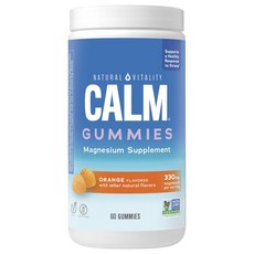Natural Vitality 檸檬酸鎂舒壓軟糖 香橙口味, 1個, 60顆
