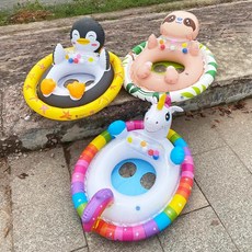 INTEX 動物造型水上坐位式充氣游泳圈 兒童坐圈 水上玩具 3-4歲適用