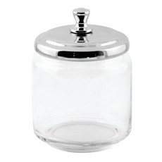 iDESIGN 67774 透明和鍍鉻軛藥劑罐 8.9 x 12.1 厘米, 1個