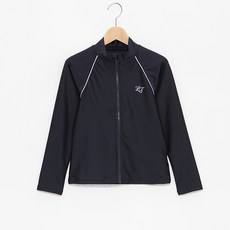 LOVETOXIC 女童款LT印花線條配色長袖拉鍊防曬衣