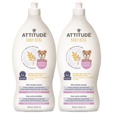 ATTITUDE 奶瓶餐具洗碗精, 2個, 700ml