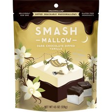 Smash Mallow Snackable棉花糖黑巧克力深香草口味, 1個, 128g