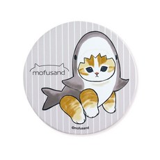 Miravivi Mofusand貓福珊迪 陶瓷吸水杯墊, 條紋鯊魚, 1個