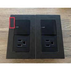 Panasonic 國際牌 GLATIMA系列 不鏽鋼金屬黑蓋板 ㄧ開關一接地插座 WTGF4308MB