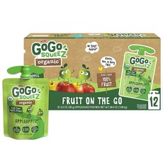 Gogo Squeez 擠壓式水果泥隨身包 蘋果口味, 90g, 12入