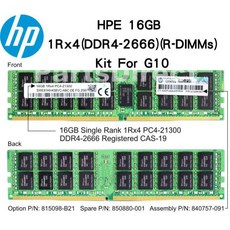 HP 815098-B21 16GB DDR4-2666 伺服器記憶體 G10 專用 提升效能