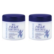 KUMANO 熊野油脂 麗白 罐裝麗白薏仁透亮身體乳液, 2罐, 300g