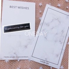 ONEDAY 大理石紋手工DIY乾燥花束卡片, 大理石紋雙面卡片1張+黑色貼紙1張