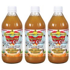 Dynamic Health Laboratories 蜂蜜蘋果醋, 3個, 473ml