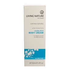 LIVINGNATURE Ultra Rich Body Cream 活性麥盧卡蜂蜜, 1個, 150ml
