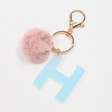 LOVETOXIC 絨球字母吊飾, 1個, H