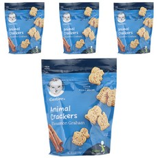 Gerber 嘉寶 動物造型穀物餅乾 170g, 4入, 肉桂全麥口味