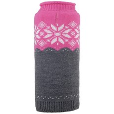 THE WORTHY DOG 寵物狗毛衣, 粉色+灰色+白色