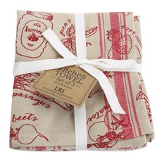 DESIGN IMPORTS 法國市場洗碗巾廚房十字架, 1個, 紅色的