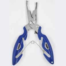 姜公公【24H出貨】路亞鉗 尖嘴鉗 彎嘴鉗 釣魚鉗 魚鉗 綁鉤鉗 路亞剪刀 路亞鉗子, 藍色, 1個