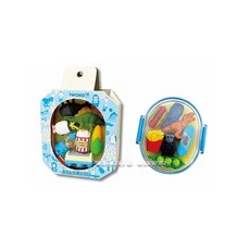 【中臣】日本IWAKO造型橡皮擦 OBENTO弁當 紙便當盒裝 ER-OBE002, 詳見包裝, 藍, 1個