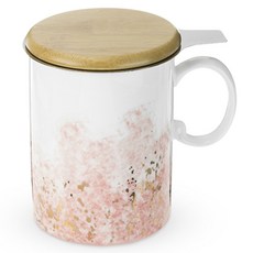 Pinky up 印花陶瓷泡茶專用茶杯, 1個, 粉色的