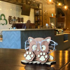 貓咪造型眼鏡架 DIY組裝, 1個, 原木色