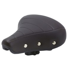 超柔軟側釘自行車坐墊, 1個, 黑色