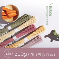 YUMYUM 蔬果麵 家庭號，無添加色素防腐劑，Q彈多色五款口味麵條，200g/包, 200g, 1個