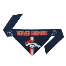 DoggieNation 綁帶式寵物頭巾, 1個, Denver Broncos