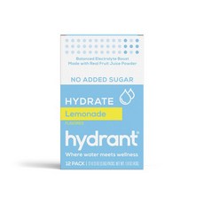 hydrant 電解質沖泡粉隨身包 3.6g, 檸檬水, 12件
