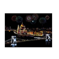 桔比雜貨舖 城市夜景刮畫 七彩世界風景手工DIY 紓壓彩色建築玩具, I現貨I 匈牙利布達佩斯