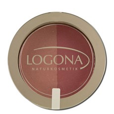LOGONA 腮紅粉餅, 1個, 01玫瑰色/粉色