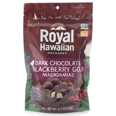 Royal Hawaiian ORCHARDS 黑巧克力夾心黑莓枸杞堅果, 1袋, 126g