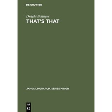 (英文圖書) That's That 精裝版, Walter de Gruyter, 英文