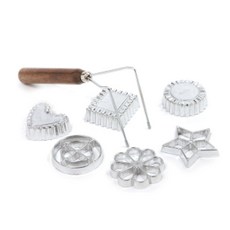 NORPRO Rosette Timbal烘焙模具 6款+把手組, 1個, 銀