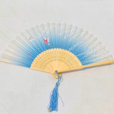 高級時尚中國風絲綢摺扇