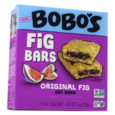 BOBO'S OAT BARS 原味無花果燕麥棒 5 件, 1個, 213g