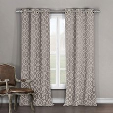 DUCK RIVER TEXTILE Harris 遮光索環雙片式窗簾 2入組, 灰褐色