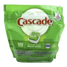 CASCADE 洗碗機清潔粉 清新香味, 12件, 15.3克